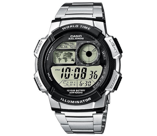 CASIO COLLECTION & VINTAGE Herren Quarzuhr aus Kunststoff mit Metal 45 mm AE-1000WD-1AVDF – Produktansicht