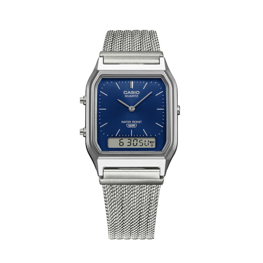 CASIO COLLECTION & VINTAGE Unisex Sonnenbrille in Blau UV400 AQ-230EM-2AEF – Produktansicht