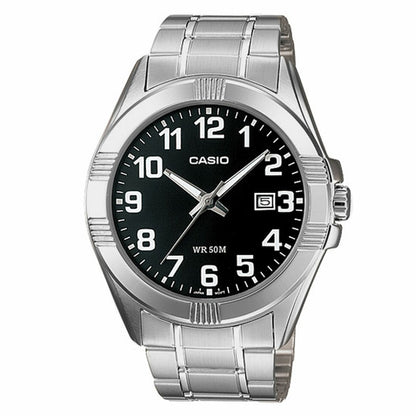 CASIO COLLECTION & VINTAGE BOLD DATE - BLACK Herren Quarzuhr mit Datum aus Edelstahl mit SS – Produktansicht