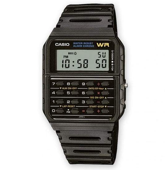 CASIO COLLECTION & VINTAGE CALCULATOR EDGY COLLECTION - BLACK Unisex Quarzuhr aus Kunststoff – Produktansicht