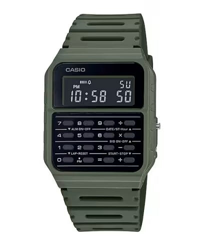 CASIO COLLECTION & VINTAGE CALCULATOR EDGY COLLECTION - GREEN CA-53-WF-3BDF Multifunction Armbanduhr 34 mm Grün