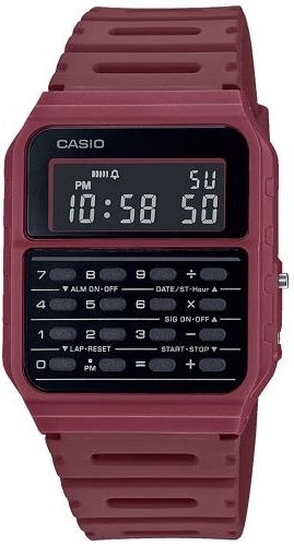 CASIO COLLECTION & VINTAGE CALCULATOR EDGY COLLECTION - RED CA-53-WF-4BDF Multifunction Armbanduhr 34 mm Rot
