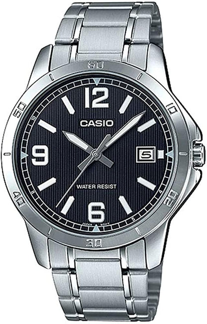 CASIO COLLECTION & VINTAGE CASUAL DATE - BLACK MTP-V004D-1B2UDF Date Armbanduhr 41.5 mm Schwarz