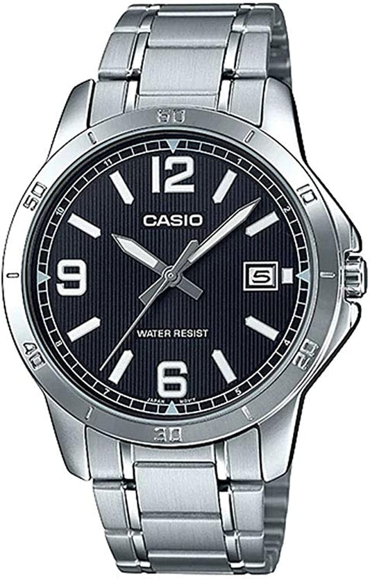 CASIO COLLECTION & VINTAGE CASUAL DATE - BLACK MTP-V004D-1B2UDF Date Armbanduhr 41.5 mm Schwarz