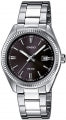 CASIO COLLECTION & VINTAGE DATE - BLACK Herren Quarzuhr mit Datum aus Edelstahl mit SS Bracelet – Seitenansicht