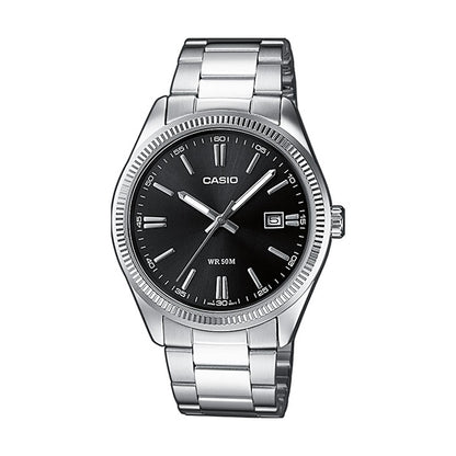 CASIO COLLECTION & VINTAGE DATE - BLACK MTP-1302PD-1A1VEF Date Armbanduhr 38.5 mm Schwarz