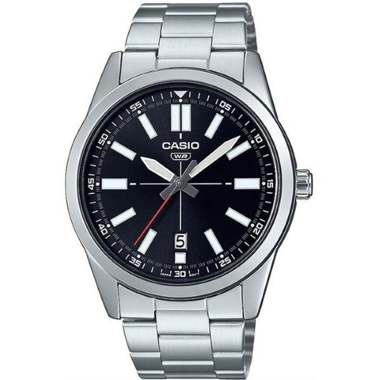 CASIO COLLECTION & VINTAGE DATE - BLACK MTP-VD02D-1EUDF Date Armbanduhr 41 mm Schwarz