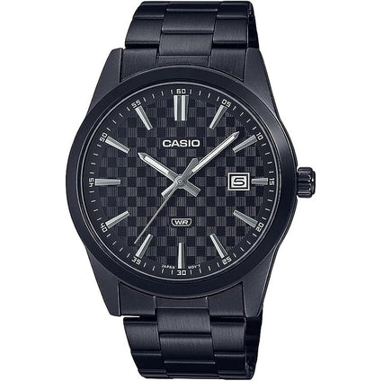 CASIO COLLECTION & VINTAGE DATE - CARBON LOOK - BLACK MTP-VD03B-1AUDF Date Armbanduhr 41 mm Schwarz