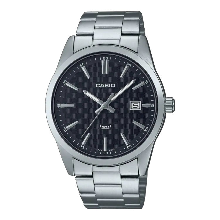 CASIO COLLECTION & VINTAGE DATE - CARBON LOOK - BLACK MTP-VD03D-1AUDF Date Armbanduhr 41 mm Schwarz