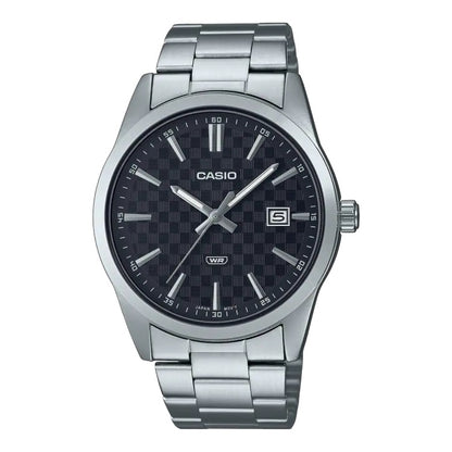 CASIO COLLECTION & VINTAGE DATE - CARBON LOOK - BLACK MTP-VD03D-1AUDF Date Armbanduhr 41 mm Schwarz