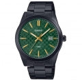 CASIO COLLECTION & VINTAGE DATE - CARBON LOOK - GREEN MTP-VD03B-3AUDF Date Armbanduhr 41 mm Schwarz ansicht-3