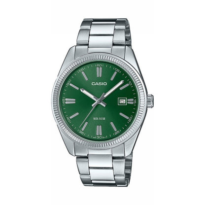 CASIO COLLECTION & VINTAGE DATE - FOREST GREEN MTP-1302PD-3AVEF Date Armbanduhr 38.5 mm Grün