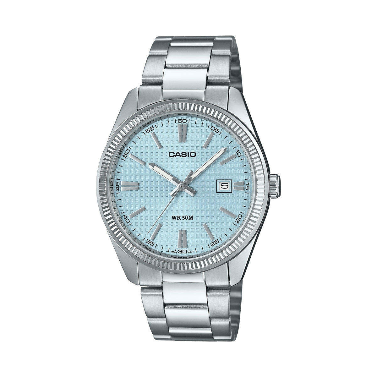 CASIO COLLECTION & VINTAGE DATE - GOLF BALL DIAL - LIGHT BLUE MTP-1302PE-2AVEF Date Armbanduhr 38.5 mm Blau