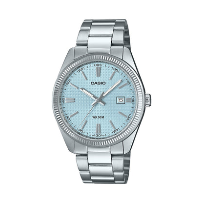 CASIO COLLECTION & VINTAGE DATE - GOLF BALL DIAL - LIGHT BLUE MTP-1302PE-2AVEF Date Armbanduhr 38.5 mm Blau