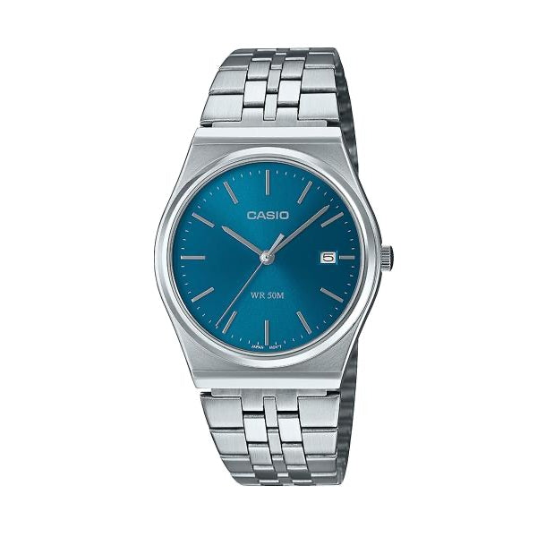 CASIO COLLECTION & VINTAGE DATE - PETROL BLUE MTP-B145D-2A2VEF Date Armbanduhr 35 mm Blau