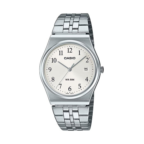 CASIO COLLECTION & VINTAGE DATE - SILVER MTP-B145D-7BVEF Date Armbanduhr 35 mm Silber
