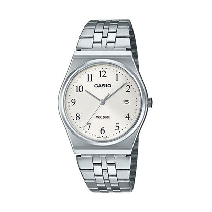 CASIO COLLECTION & VINTAGE DATE - SILVER MTP-B145D-7BVEF Date Armbanduhr 35 mm Silber