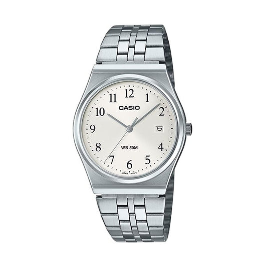CASIO COLLECTION & VINTAGE DATE - SILVER MTP-B145D-7BVEF Date Armbanduhr 35 mm Silber