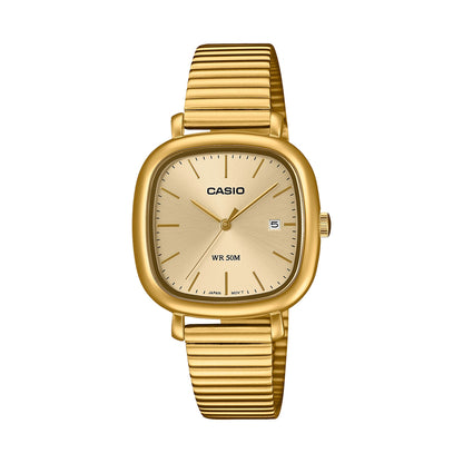CASIO COLLECTION & VINTAGE DATE SQUARE - GOLD LTP-B166G-9AVEF Date Armbanduhr 30 mm Gold