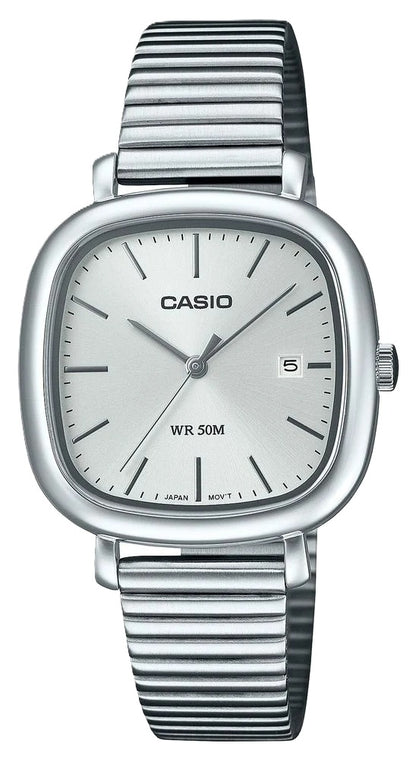 CASIO COLLECTION & VINTAGE DATE SQUARE - SILVER LTP-B166D-7AVEF Date Armbanduhr 30 mm Silber ansicht-2