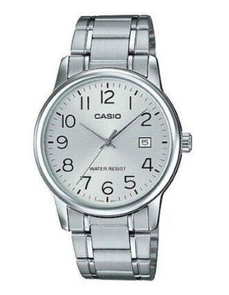 CASIO COLLECTION & VINTAGE DATE STEEL - SILVER MTP-V002D-7BUDF Date Armbanduhr 44 mm Silber