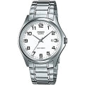 CASIO COLLECTION & VINTAGE DATE - WHITE Herren Quarzuhr mit Datum aus Edelstahl mit SS Bracelet – Seitenansicht