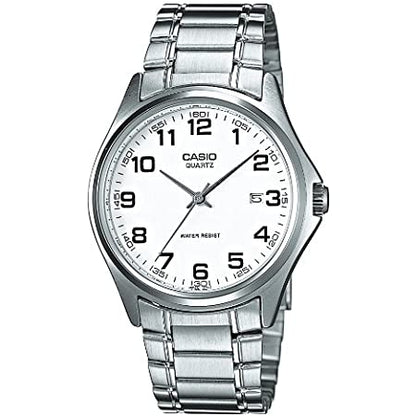 CASIO COLLECTION & VINTAGE DATE - WHITE Herren Quarzuhr mit Datum aus Edelstahl mit SS Bracelet – Produktansicht