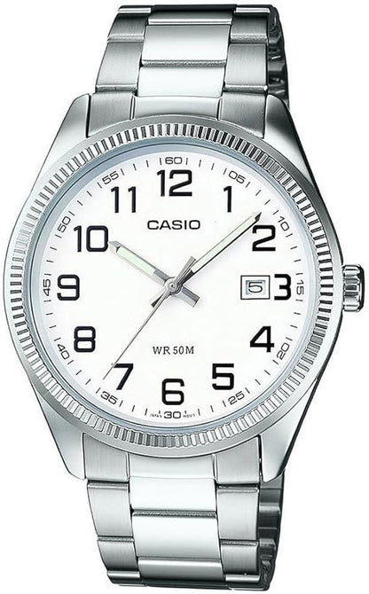 CASIO COLLECTION & VINTAGE DATE - WHITE MTP-1302D-7BVDF Date Armbanduhr 38.5 mm Weiss
