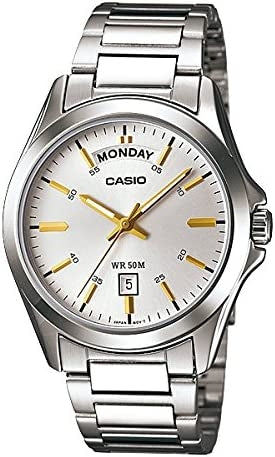 CASIO COLLECTION & VINTAGE DAY DATE - CHAMPAGNE MTP-1370D-7A2VDF Day & Date Armbanduhr 45 mm