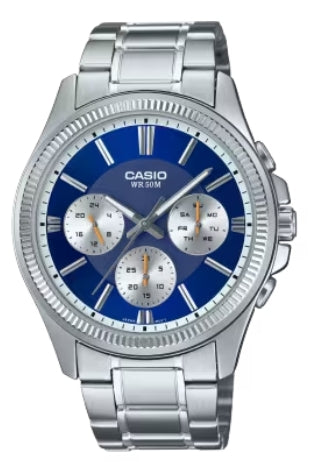 CASIO COLLECTION & VINTAGE DAY DATE MULTIFUNCTION - BLUE Herren Quarzuhr mit Datum aus – Produktansicht