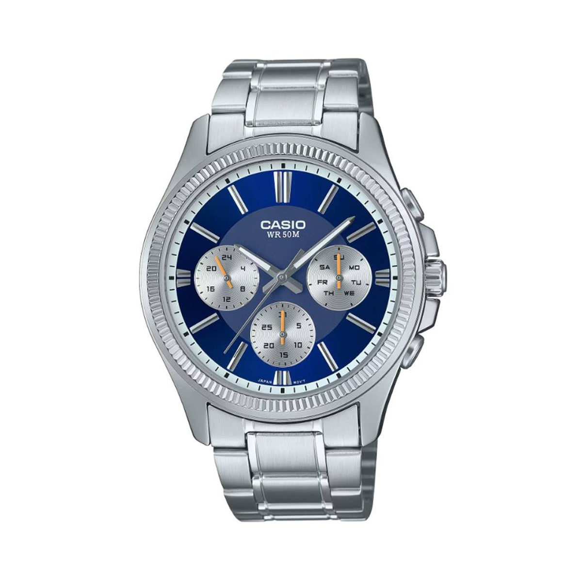 CASIO COLLECTION & VINTAGE DAY DATE MULTIFUNCTION - BLUE MTP-1375PD-2A1VEF Day - Date - 24H Armbanduhr 43.5 mm Blau