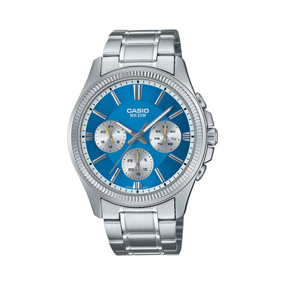 CASIO COLLECTION & VINTAGE DAY DATE MULTIFUNCTION - LIGHT BLUE MTP-1375PD-2A2VEF DATE Armbanduhr Blau ansicht-2