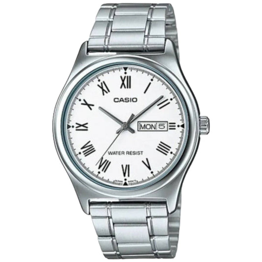 CASIO COLLECTION & VINTAGE DAY DATE - WHITE MTP-V006D-7BUDF Day & Date Armbanduhr 38 mm Weiss