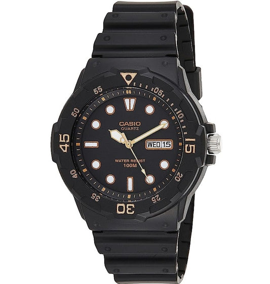 CASIO COLLECTION & VINTAGE DIVER 100M - BLACK MRW-200H-1E Day & Date Armbanduhr 44.5 mm Schwarz