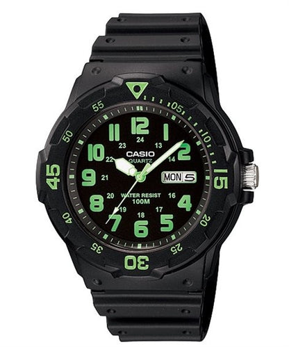CASIO COLLECTION & VINTAGE DIVER 100M - BLACK MRW-200H-3BVDF Day & Date Armbanduhr 44.5 mm Schwarz