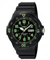 CASIO COLLECTION & VINTAGE DIVER 100M - BLACK MRW-200H-3BVDF Day & Date Armbanduhr 44.5 mm Schwarz ansicht-3