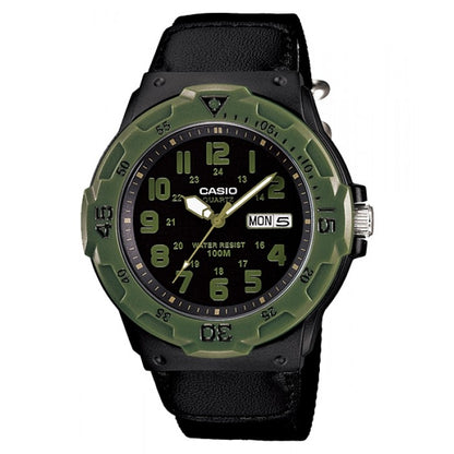 CASIO COLLECTION & VINTAGE DIVER 100M - BLACK MRW-200HB-1BVEF Day & Date Armbanduhr 44.5 mm Schwarz