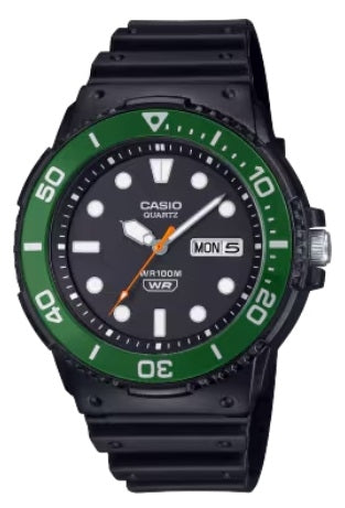 CASIO COLLECTION & VINTAGE DIVER 100M - BLACK MRW-230H-1E3VDF Day & Date Armbanduhr 44.5 mm Schwarz