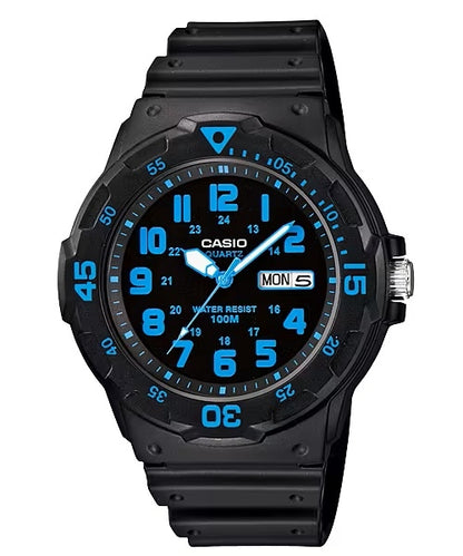 CASIO COLLECTION & VINTAGE DIVER 100M - BLUE MRW-200H-2BVDF Day & Date Armbanduhr 44.5 mm Blau