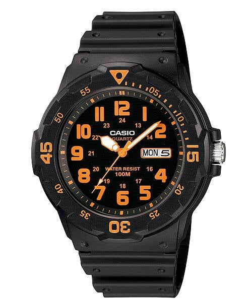 CASIO COLLECTION & VINTAGE DIVER 100M - ORANGE Herren Quarzuhr mit Datum aus Kunststoff mit – Produktansicht