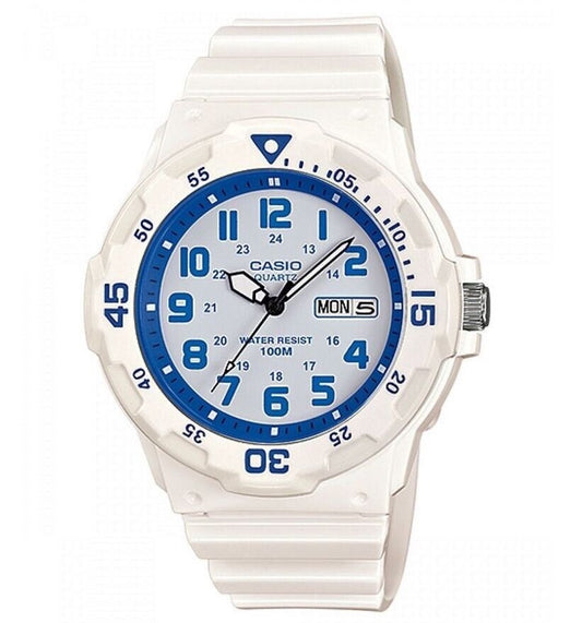 CASIO COLLECTION & VINTAGE DIVER 100M - WHITE Herren Quarzuhr mit Datum aus Kunststoff mit – Produktansicht