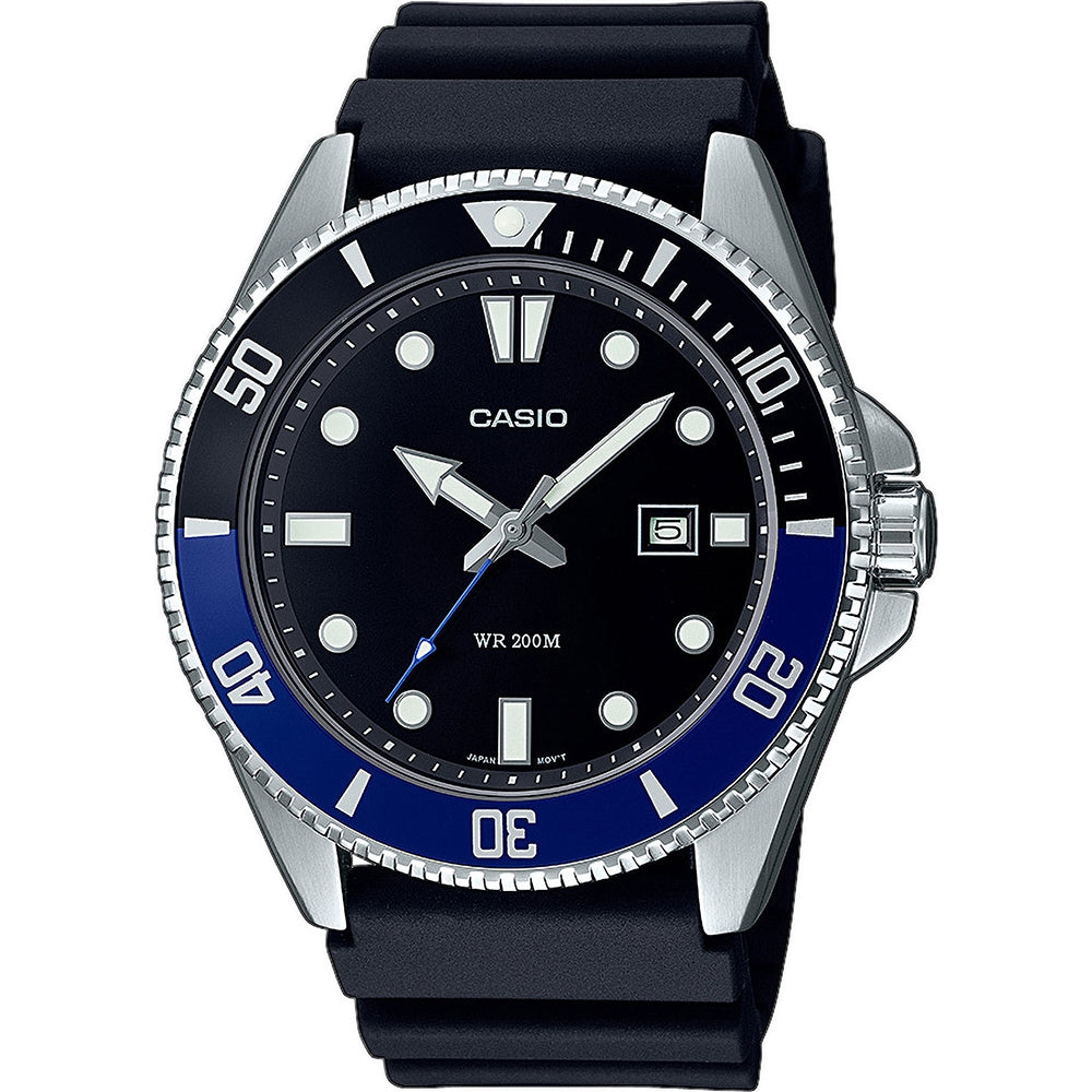 CASIO COLLECTION & VINTAGE DIVER 200M - BLACK MDV-107-1A2VEF Date Armbanduhr 44 mm Schwarz ansicht-2