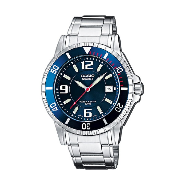 CASIO COLLECTION & VINTAGE DIVER 200m NEOBRITE - BLUE MTD-1053D-2AVES Date Armbanduhr 42.5 mm Blau