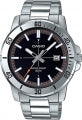 CASIO COLLECTION & VINTAGE DIVER 50M - BLACK Herren Quarzuhr mit Datum aus Edelstahl mit SS – Seitenansicht