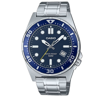 CASIO COLLECTION & VINTAGE DIVER 50M - BLUE MTD-135D-2AVDF Date Armbanduhr 43.5 mm Blau