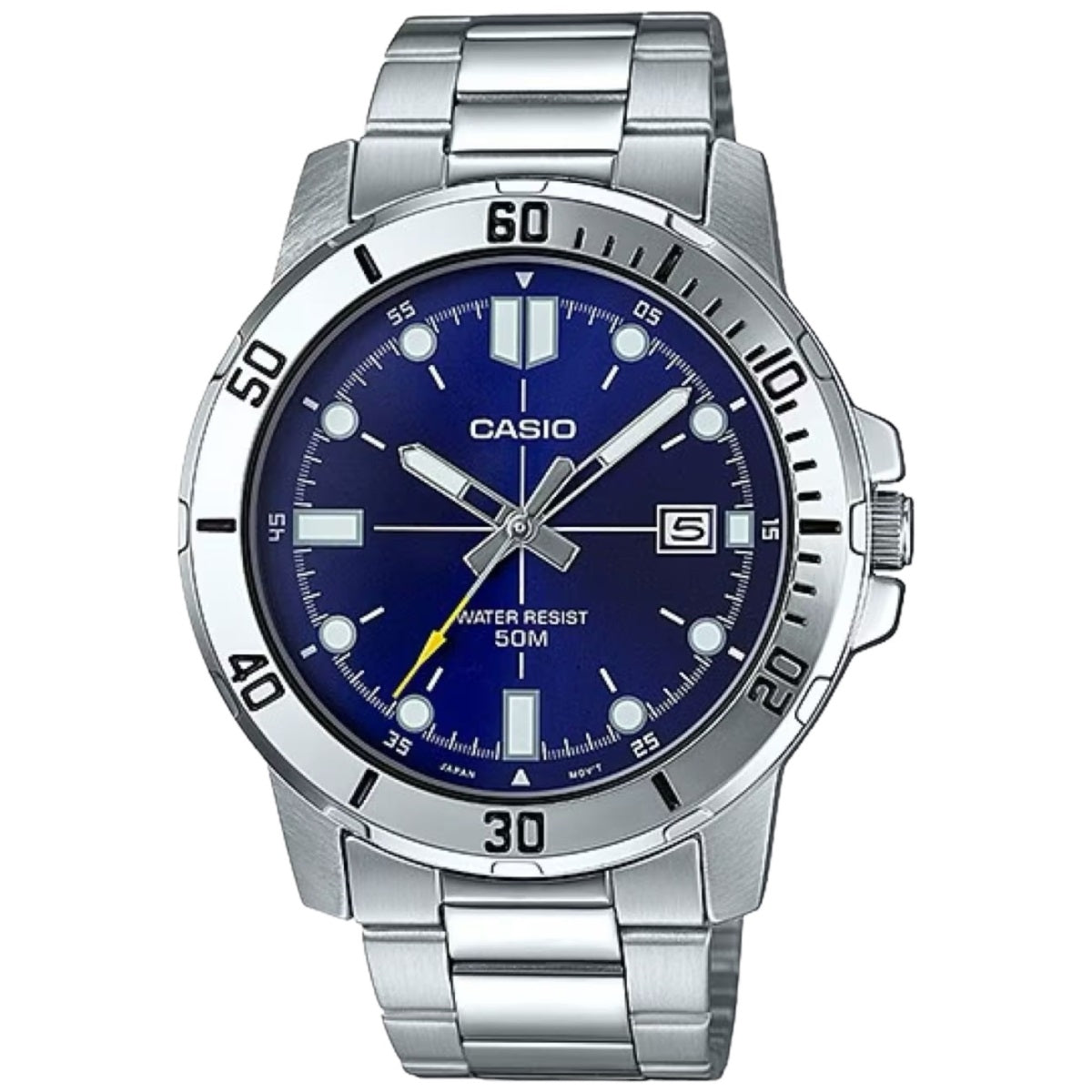 CASIO COLLECTION & VINTAGE DIVER 50M - BLUE MTP-VD01D-2EVUDF Date Armbanduhr 45 mm Blau