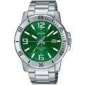 CASIO COLLECTION & VINTAGE DIVER 50M - GREEN MTP-VD01D-3BVUDF Date Armbanduhr 45 mm Grün ansicht-3