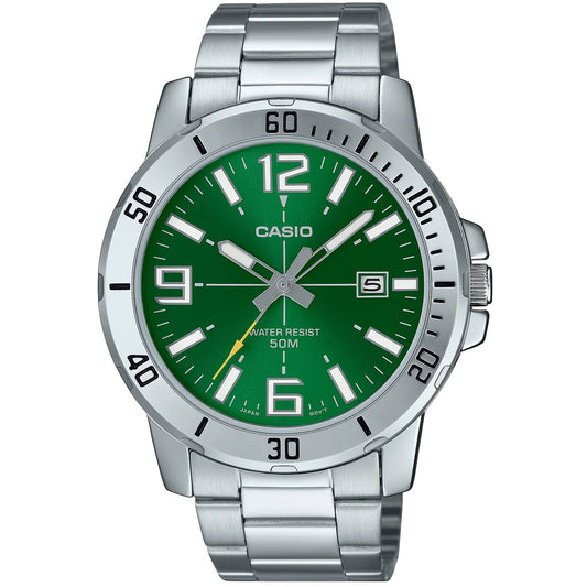 CASIO COLLECTION & VINTAGE DIVER 50M - GREEN Herren Quarzuhr mit Datum aus Edelstahl mit SS – Produktansicht