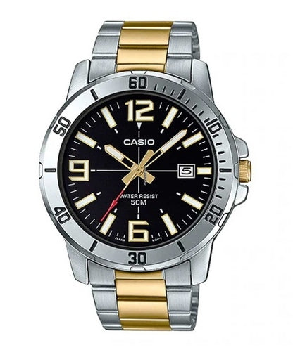 CASIO COLLECTION & VINTAGE DIVER 50M TWO TONES - BLACK MTP-VD01SG-1BVUDF Date Armbanduhr 45 mm Schwarz