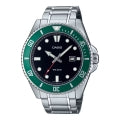 CASIO COLLECTION & VINTAGE DIVER DATE 200M - GREEN MDV-107D-3AVDF Date Armbanduhr 46 mm Grün ansicht-3
